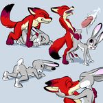  breasts cum disney judy_hopps kissing nameless_lewder nick_wilde nude open_mouth penis pose_study pussy sex simple_background teeth zootopia 
