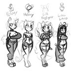  2017 anthro areola breasts chibi cigarette cleavage clothed clothing equine eyewear felony_(oc) female horse invalid_tag jrvanesbroek love_lace_(oc) mammal melony_(oc) my_little_pony panties pegasus pony scar sunglasses underwear wings 
