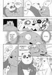  bear bed blush cartoon_network comic doujinshi english_text grizzly_(character) grizzly_bear ice_bear inside mammal monochrome nois panda panda_(character) polar_bear slightly_chubby sweat text translated we_bare_bears 