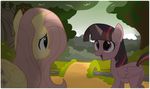  day detailed_background equine feathered_wings feathers feral fluttershy_(mlp) friendship_is_magic hair horn locksto mammal my_little_pony outside pegasus pink_hair purple_eyes smile twilight_sparkle_(mlp) winged_unicorn wings 