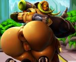  anus big_breasts big_butt breasts butt female huge_breasts hyper hyper_breasts machine orisa overwatch pussy robot vhsdaii video_games 