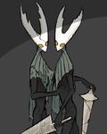  ambiguous_gender ambiguous_species cracked duo final_boss_(hollow_knight) grey_background hollow_knight karta. looking_at_viewer melee_weapon simple_background square_crossover weapon yellow_eyes 