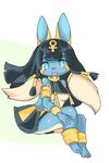  artist_request black_hair blue_eyes character_request fullbokko_heroes furry long_hair open_mouth rabbit 
