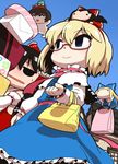  alice_margatroid bangs bespectacled glasses hakurei_reimu highres lyrica_prismriver multiple_girls touhou ume_(noraneko) 