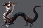  bad_pixiv_id claws dragon highres horns momijigari no_humans original simple_background 