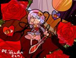  bad_id bad_pixiv_id blood bloody_tears chibi flower heart jpeg_artifacts komeiji_satori kuzugitsune_(inarikami) purple_eyes purple_hair rose solo sword third_eye touhou translated weapon 