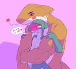  &lt;3 anthro balls blush duo fin fin_piercing fish furgonomics furry-specific_piercing hug male male/male marine muscular nude piercing serex shark sharky_(serex) standing 