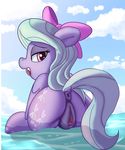  anus butt clitoris cloud cutie_mark equine eyebrows eyelashes female flitter_(mlp) friendship_is_magic half-closed_eyes hi_res horse looking_at_viewer mammal my_little_pony nude pegasus pony pussy ribbons saliva sitting sky snout solo tongue tongue_out unknown_artist vaginal water wings 