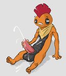  anthro balls cum cumshot ejaculation erection male masturbation nintendo orgasm pok&eacute;mon scarf scrafty serex sitting sketch solo video_games 