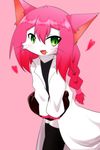  artist_request cat cat_busters character_request furry green_eyes long_hair open_mouth pink_hair 