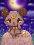  bear black_bear blush bow_tie brown_eyes brown_fur candy chocola chocolate cloud crescent_moon dessert doll eyelashes female feral food frosting fur ice_cream jewelpet mammal moon night open_mouth outside red_eyes sanrio sky solo sprinkles sweetspet wrapper ふゆぐみ 