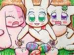 2017 ahegao anus bad_parenting blush_sticker chest_tuft chima chima&#039;s_mother clitoris clover&#039;s_mother crying cub daughter easter_egg egg ejaculation eyes_closed female female/female gaping gaping_pussy grass group happy_happy_clover holidays incest lagomorph looking_pleasured lop_eared_bunny mallow_(hhc) mammal meru_(hhc) mother mother_and_daughter mukucookie open_mouth orgasm outside oviposition parent paws pussy pussy_ejaculation pussy_juice rabbit sayuri_tatsuyama smile spread_legs spreading tears traditional_media_(artwork) tree_stump tuft young 