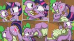  belly beverage burping comic dialogue friendship_is_magic mistydash my_little_pony neck_bulge soda spike_(disambiguation) twilight_sparkle_(mlp) vore 