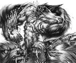  abs bat battle bite blood canine fight gore male mammal ron_spencer snarling teeth vampire were werewolf 