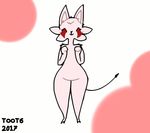  ambiguous_gender animated anthro black_nose cute dancing digital_media_(artwork) eyes_closed facial_markings featureless_crotch feline fur hair imp mammal markings simple_background smile solo solo_focus standing toot6 toot_thunderthighs wide_hips 