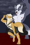  anthro beezlebumawoken canine clothed clothing dancing fox fox_mccloud male male/male mammal nintendo star_fox topless video_games wolf wolf_o&#039;donnell 