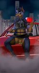  anthro big_breasts bigbreast breasts canine car clothed clothing doberman dog female fog herm intersex legwear mammal micro_tong night:patrol photoshop pinup police pose stockings thespicypaprika vehicle 