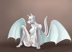  anthro breasts dragon female marii5555 nipples nude pussy sitting smile solo thick_thighs wings 