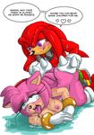  &lt;3 2017 all_fours amy_rose anthro areola big_breasts blush breasts doggystyle duo echidna english_text erect_nipples female from_behind_position hedgehog knuckles_the_echidna male mammal monotreme nipples omegazuel penetration sex sonic_(series) text 