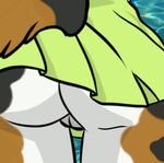  abstract_background animated anthro butt calico_cat candycorpse cat clothed clothing feline female mammal no_underwear pussy selene_blackcat upskirt 