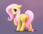  2017 animated anus blush cutie_mark equine eyelashes feathered_wings feathers female feral fluttershy_(mlp) friendship_is_magic hair krrrokozjabrra long_hair looking_at_viewer mammal my_little_pony pegasus pink_hair pussy simple_background smile solo wings 