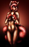  anthro breasts canine covering covering_self female fox hirurux mammal multiple_tails nintendo nude pok&#233;mon pok&#233;morph pokemon solo video_games vulpix 