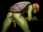  anthro anus balls butt edit green_body lewd male penis photo_manipulation photomorph pose raphael raphael_(tmnt) reptile scalie shopped solo teenage_mutant_hero_turtles teenage_mutant_ninja_turtles turtle uncanny_valley 