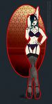  2017 albino bra clothing colored_sketch digital_pack female fishnet footwear gloves goth gumroad high_heels keisha_makainn lagomorph lingerie lop_eared mammal nightshade_(character) nylons panties patreon piercing punk rabbit shoes solo underwear 