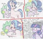  &lt;3 2017 blush comic dragon equine female flicker-show friendship_is_magic horn kissing mammal my_little_pony spike_(mlp) starlight_glimmer_(mlp) twilight_sparkle_(mlp) unicorn winged_unicorn wings 