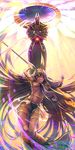  :d absurdly_long_hair absurdres anubis armlet armor arms_up backlighting bangle bangs between_breasts bracelet breasts collarbone crossed_arms dark_skin earrings egyptian egyptian_clothes eyebrows_visible_through_hair facepaint facial_mark fate/grand_order fate_(series) foreshortening from_below glint glowing hair_between_breasts hair_between_eyes hair_rings hairband highres holding holding_staff hoop_earrings jewelry knees_together_feet_apart loincloth long_hair looking_at_viewer looking_down low-tied_long_hair medium_breasts multicolored multicolored_hair multicolored_hairband navel nitocris_(fate/grand_order) open_mouth pelvic_curtain petals purple_eyes purple_hair revealing_clothes see-through shin_guards showgirl_skirt smile staff stomach teeth thigh_strap thighlet tsurime twitter_username two-tone_hair two-tone_hairband underboob very_long_hair yasui_(neu032) yellow_eyes 