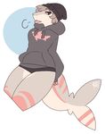  anthro beanie breath clothed clothing female fish hat marine nepetacide shark solo thick_thighs tongue tongue_out 