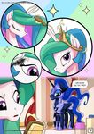  armor comic equine friendship_is_magic hair horn mammal multicolored_hair my_little_pony mysticalpha pink_eyes princess_celestia_(mlp) princess_luna_(mlp) smile winged_unicorn wings 