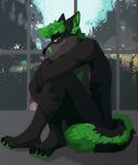  anthro canine fur hair jeanwoof looking_at_viewer male mammal nude sitting solo 