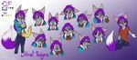  2017 anthro blush breasts canine clothed clothing dreamkeepers duo eyewear female fox fur glasses gradient_background grey_fur hair halo mammal mancoin miri_rodgers purple_eyes purple_hair ryuu-neko simple_background the_wayward_astronomer 