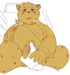  anthro bear bulge clothing disembodied_hand looking_at_viewer male mammal nipples sheeporwolf smile solo_focus underwear 