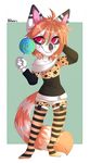  anthro candy chibi clothed clothing feline female food hibarikatsuru lollipop looking_at_viewer mammal smile solo standing 