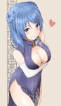 breast_hold chinadress cleavage kantai_collection saku_(kudrove) urakaze_(kancolle) 