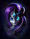  2017 blue_eyes equine friendship_is_magic horn mammal my_little_pony nightmare_rarity_(idw) rarity_(mlp) slifertheskydragon slit_pupils tears unicorn 