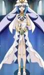  blue_hair dress full_body highres kamishiro_rio long_hair looking_at_viewer multicolored_hair red_eyes screencap smile tagme thighhighs yu-gi-oh! yuu-gi-ou_zexal 