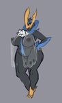  anthro avian big_breasts blue_eyes breasts empoleon female hand_on_hip horn liveforthefunk nintendo pok&eacute;mon pussy slightly_chubby thick_thighs video_games wide_hips 