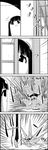  ? comic commentary gon-san greyscale hat highres houraisan_kaguya junko_(touhou) long_hair monochrome no_humans parody shoujo_kitou-chuu smile tani_takeshi touhou translated very_long_hair yukkuri_shiteitte_ne 