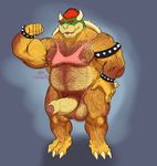  anthro balls big_penis body_hair bowser chest_hair clothing erection facial_piercing flexing hairy humanoid_penis koopa male mario_bros musclegut muscular nintendo nipple_piercing nipples nose_piercing penis piercing pubes scalie shirt smile solo standing stickyfeathers tank_top thick_penis uncut underwear video_games 