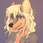  animated anthro breasts canine dyaniful female hair looking_at_viewer mammal nude smile solo tongue tongue_out 