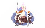  boots breasts brown_eyes brown_hair clitoris d.va_(overwatch) facepaint full_body highres long_hair looking_at_viewer nipples nude overwatch pussy pussy_juice solo spread_pussy thigh_boots thighhighs uncensored v whisker_markings zimu_jiang 