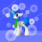  blue_hair cutie_mark equine fan_character fur hair heterochromia hooves horn mammal my_little_pony queenbloodysky standing unicorn white_fur 