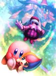  artist_name bellhenge character_request claycia drawcia elline_(kirby) flying kirby kirby_(series) kirby_and_the_rainbow_curse looking_at_viewer monster multicolored_hair paintra smile 