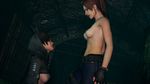  2girls claire_redfield moira_burton multiple_girls nude resident_evil resident_evil_revelations_2 