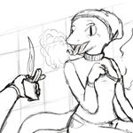  clothing drugs female lighter marijuana reptile scalie simple_background sitting sketch smoke snake thedartkid 