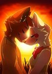  2017 animatronic anthro blush bow_tie breasts canine cristalwolf567 eyes_closed female five_nights_at_freddy&#039;s five_nights_at_freddy&#039;s_2 fox foxy_(fnaf) heartwarming lakeside love machine male male/female mammal mangle_(fnaf) robot romantic romantic_couple sunset video_games 