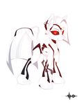  equine fan_character female feral hair hooves machine mammal my_little_pony queenbloodysky red_eyes robot simple_background solo standing white_background white_hair 
